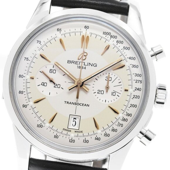 BREITLING Transocean AB0154 Chronograph beige Dial Automatic Men's Watch_837918 - Picture 2 of 7
